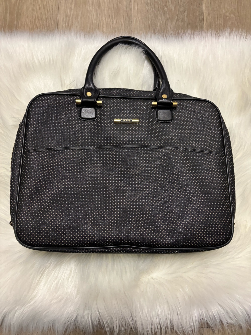 Black Men's  Tous Carry-All Briefcase‎ Bag